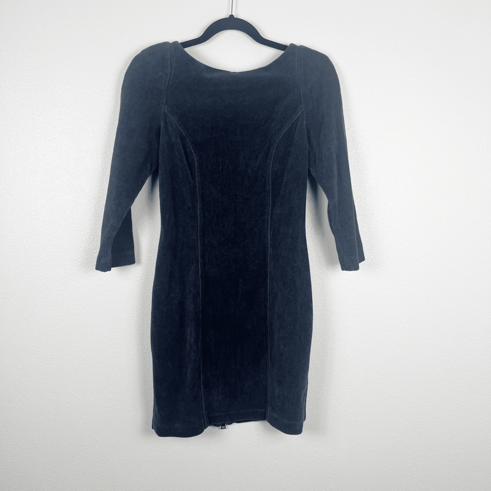 Diane Von Furstenberg Women's Arita Corduroy 3/4‎ Sleeve Dress Sz 10